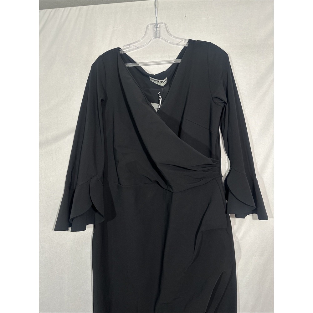 NWT $995 Chiara Boni La Petite Robe [ 52/ 16 ] Zalfa Ruched Gown in Black Q1257 - Picture 9 of 16